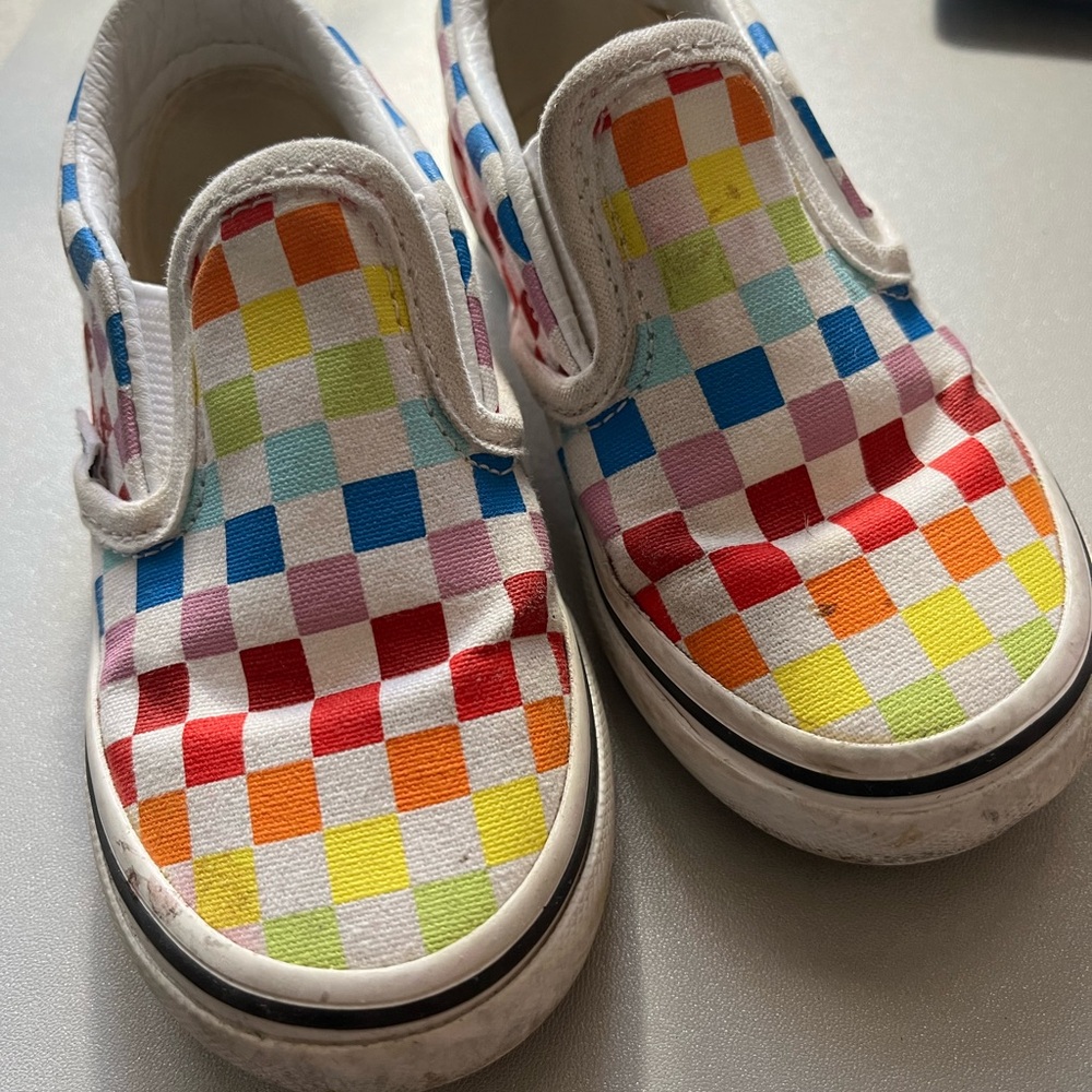 Vans Multicolor Checkered Kids Slip-On Sneakers